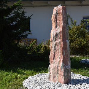 Quellsteinbrunnen Set Norwegisch Pink Marmor 100