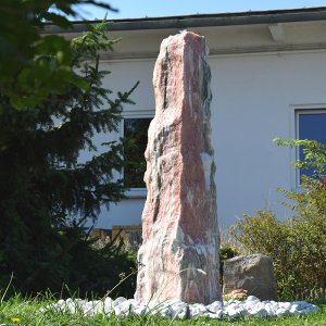 Quellsteinbrunnen Set Norwegisch Pink Marmor 120