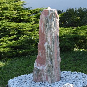 Quellsteinbrunnen Set Norwegisch Pink Marmor 80