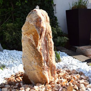 Quellsteinbrunnen Set Onyx Marmor Premium Natur 60