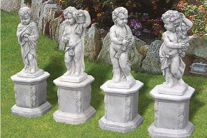 Carrara Statuen 4er SET, symboli...