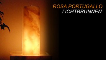 Lichtbrunnen aus Rosa Portugallo Marmor