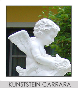 Kunststein Gartenfiguren Carrara Marmor