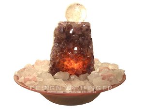 Edelstein Kugelbrunnen Gaia Amethyst