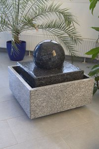 Granit Kugelbrunnen Duo Dynamic Nevio
