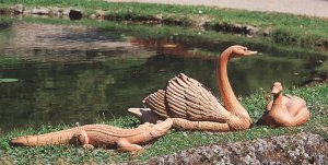 Gartenfigur Tierfigur Alligatore