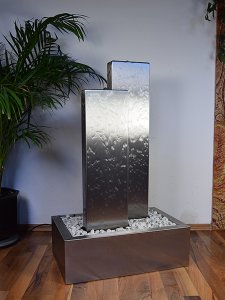 Edelstahl Designerbrunnen Metro 1