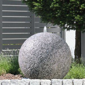 Gartenbrunnen Granitkugel 60 LED