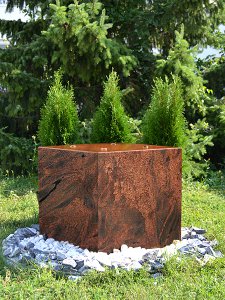 Granit Gartenbrunnen Modell Cubo 40
