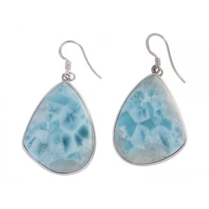 Larimar Ohrschmuck gefasst in 925er Silber Ohrring