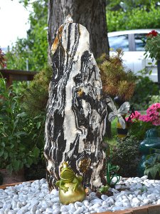 Quellsteinbrunnen Set Black Angel Marmor 100