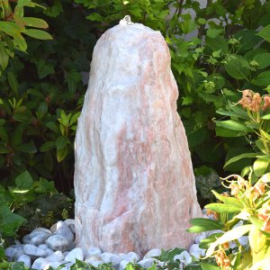 Quellsteinbrunnen Set Norwegisch Pink Marmor 60