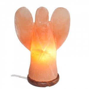 Salzkristall-Lampe Engel 20cm