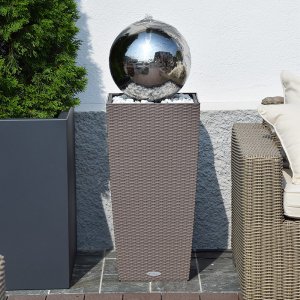 Terrassen Kugelbrunnen Visio Terra LED Braun 110