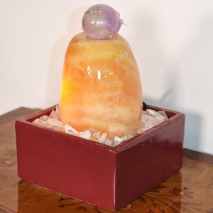 Kugelbrunnen Orange Calcit Unikat