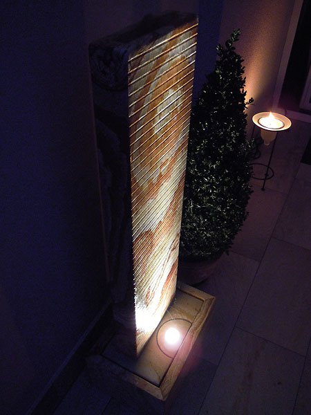 Terrassenbrunnen Wasserwand Vienne Terrasso - Natursteinbrunnen