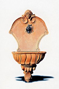 Terracotta Wandbrunnen
