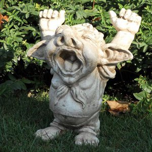 Italienische Gartenfigur Troll S...