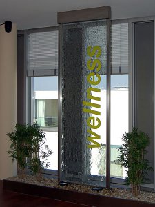 Design Glas Wasserwand - Höhe 28...