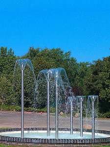 Wasserspiel aus Edelstahl Ø 500cm