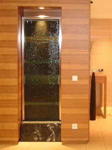 Design Naturstein Glas Wasserwan...